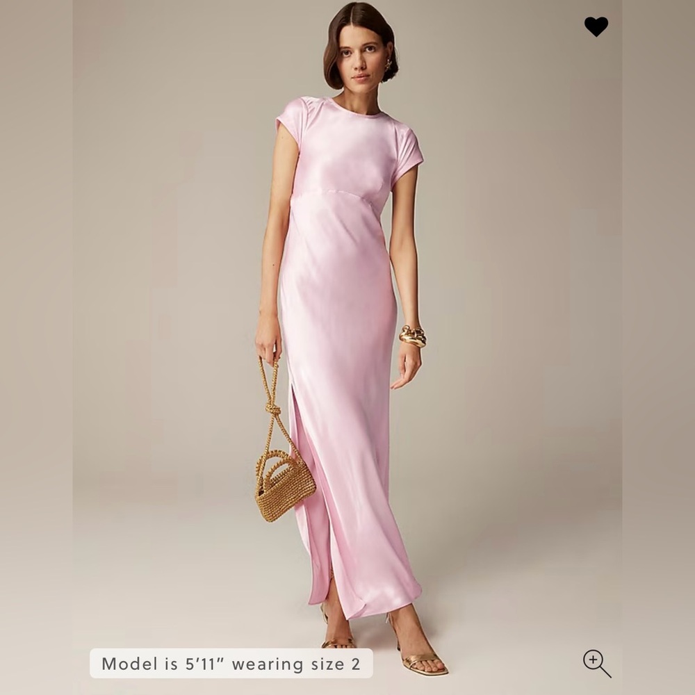 NWT! Anna October© X J.Crew short-sleeve slip dress in luster crepe/ Size 6